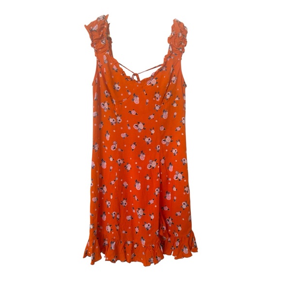 Free People Orange Floral Mini Dress - Picture 2 of 7